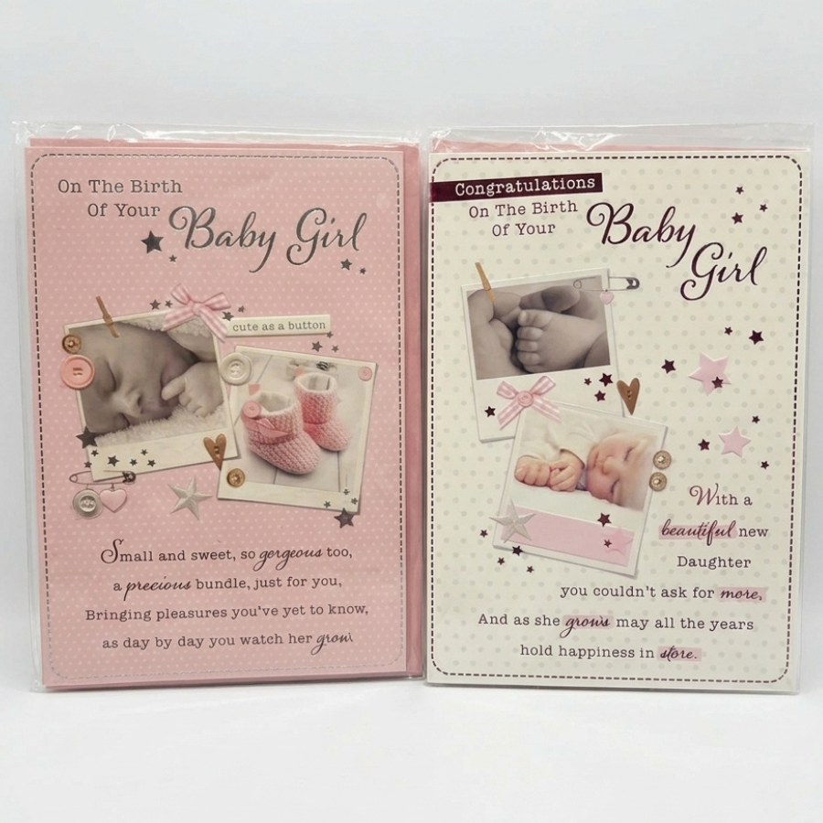 Tiger Feet C50 Newborn Congrats 12pk, assorted newborn celebration cards displayed together