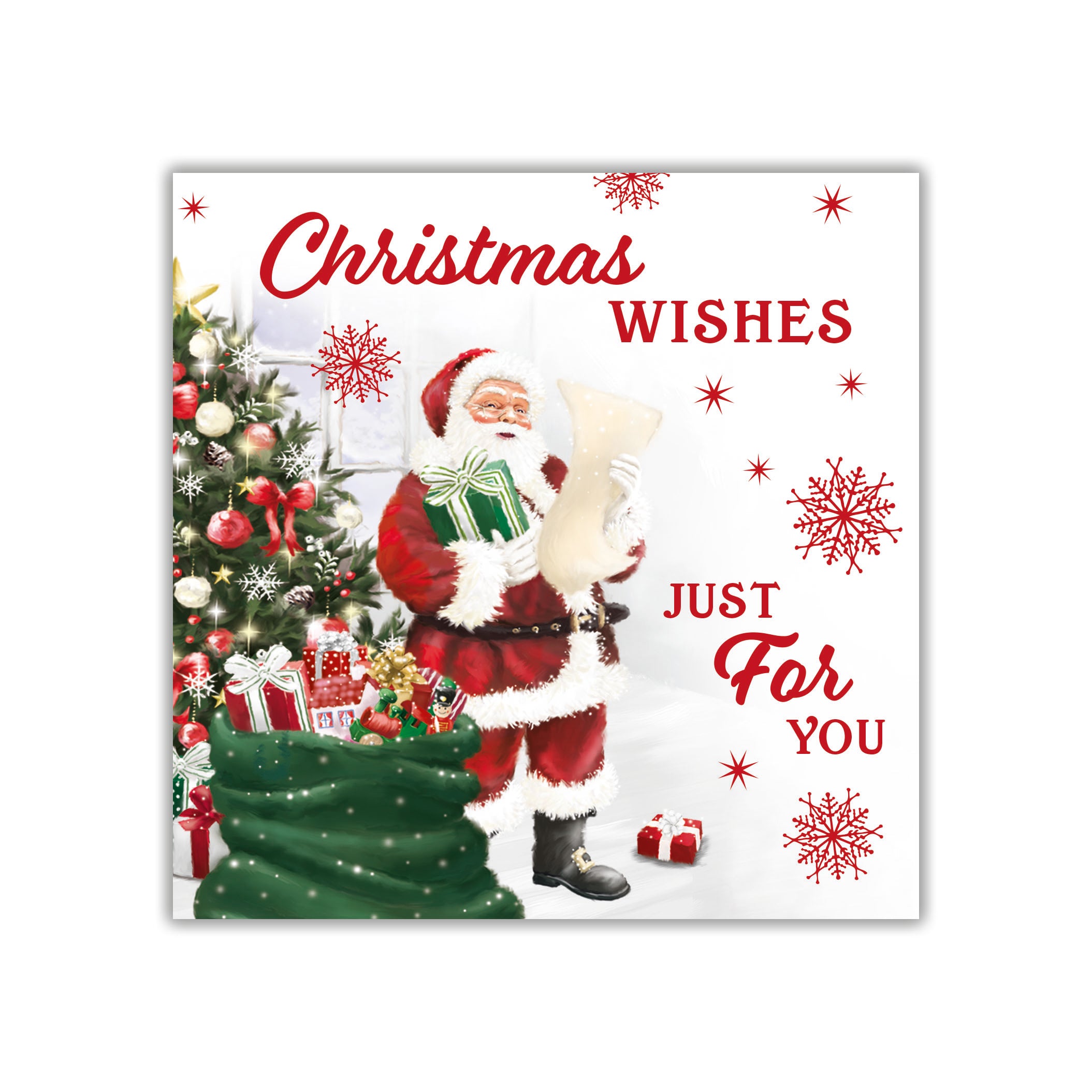 Tiger Feet Christmas Square Boxed Cards 24x40pk