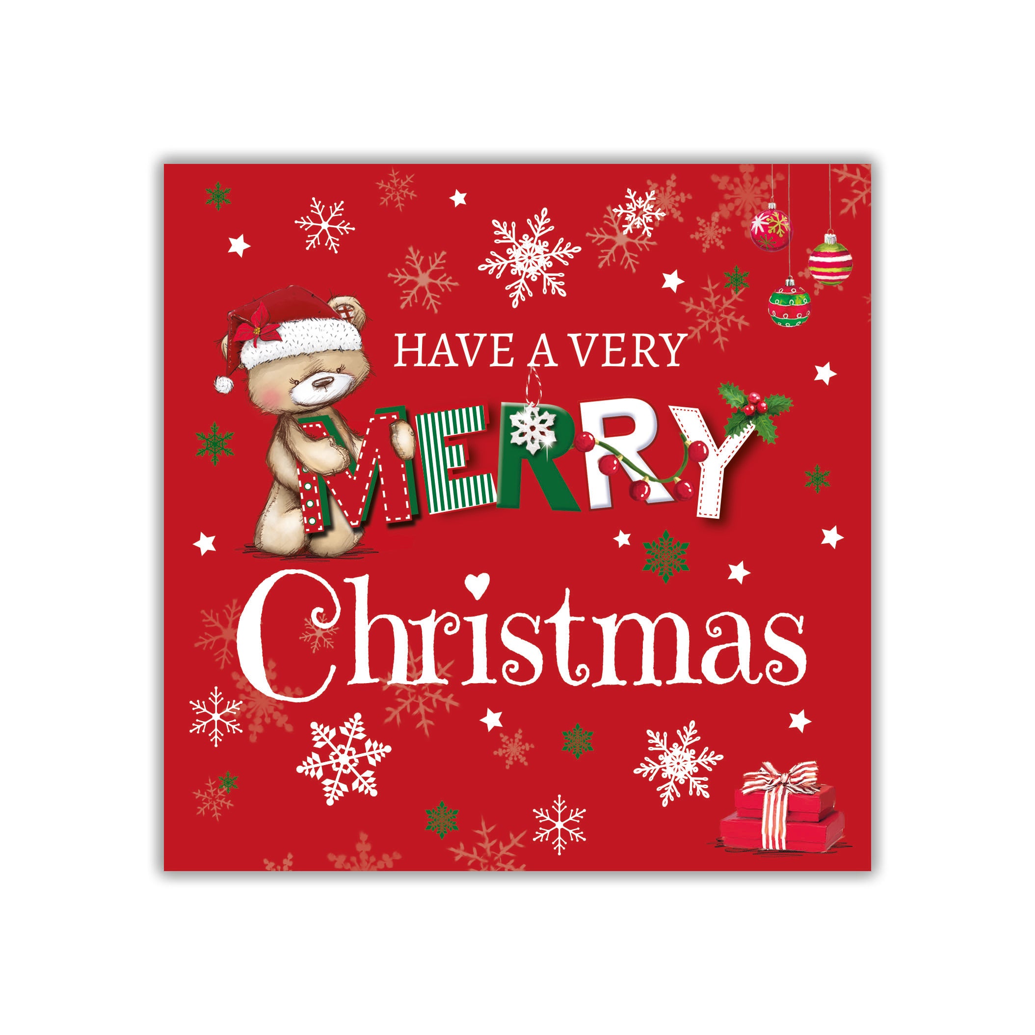 Tiger Feet Christmas Square Boxed Cards 24x40pk