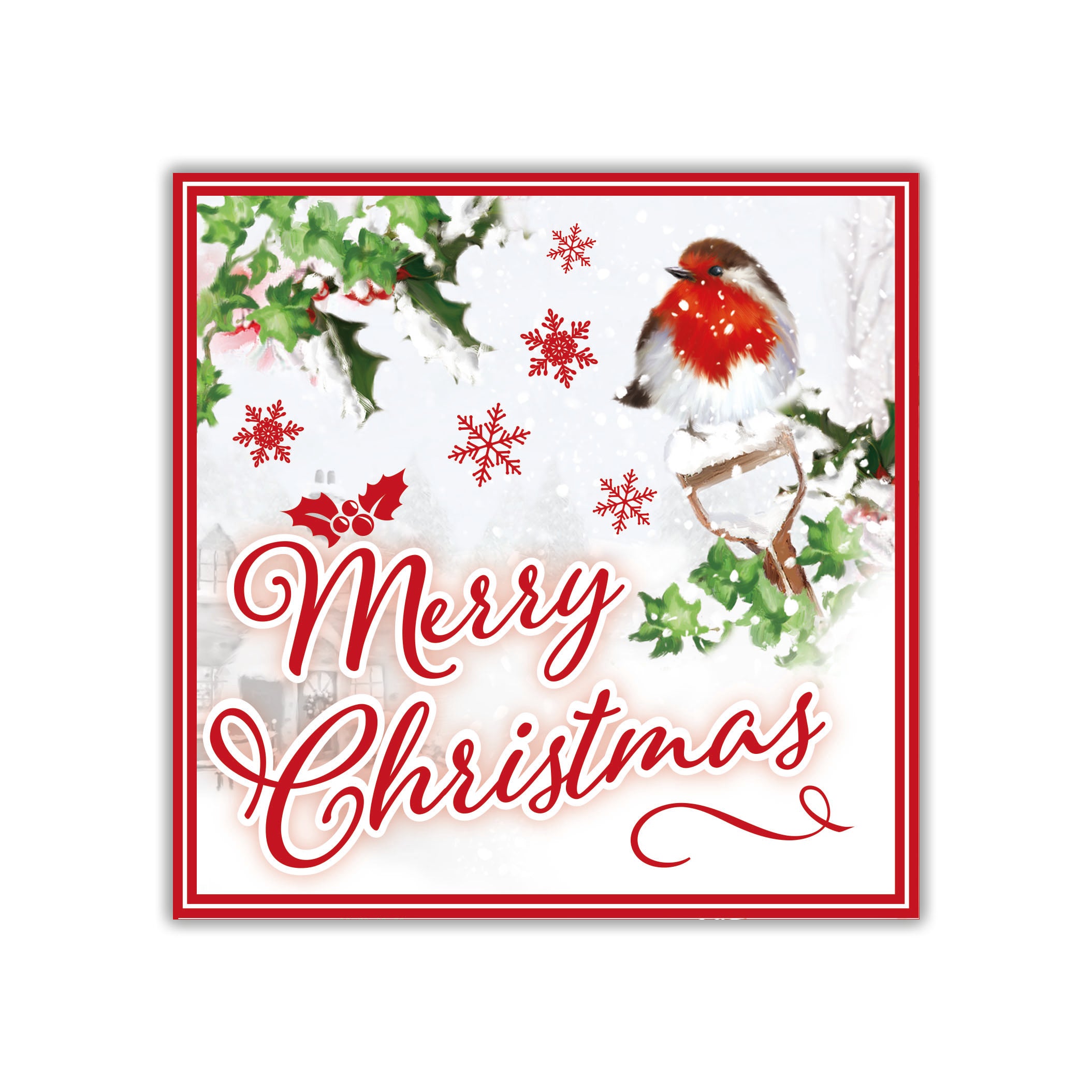 Tiger Feet Christmas Square Boxed Cards 24x40pk