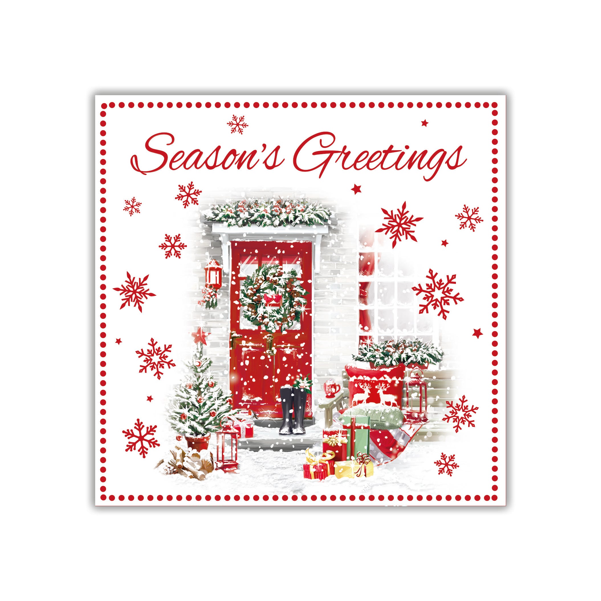Tiger Feet Christmas Square Boxed Cards 24x40pk
