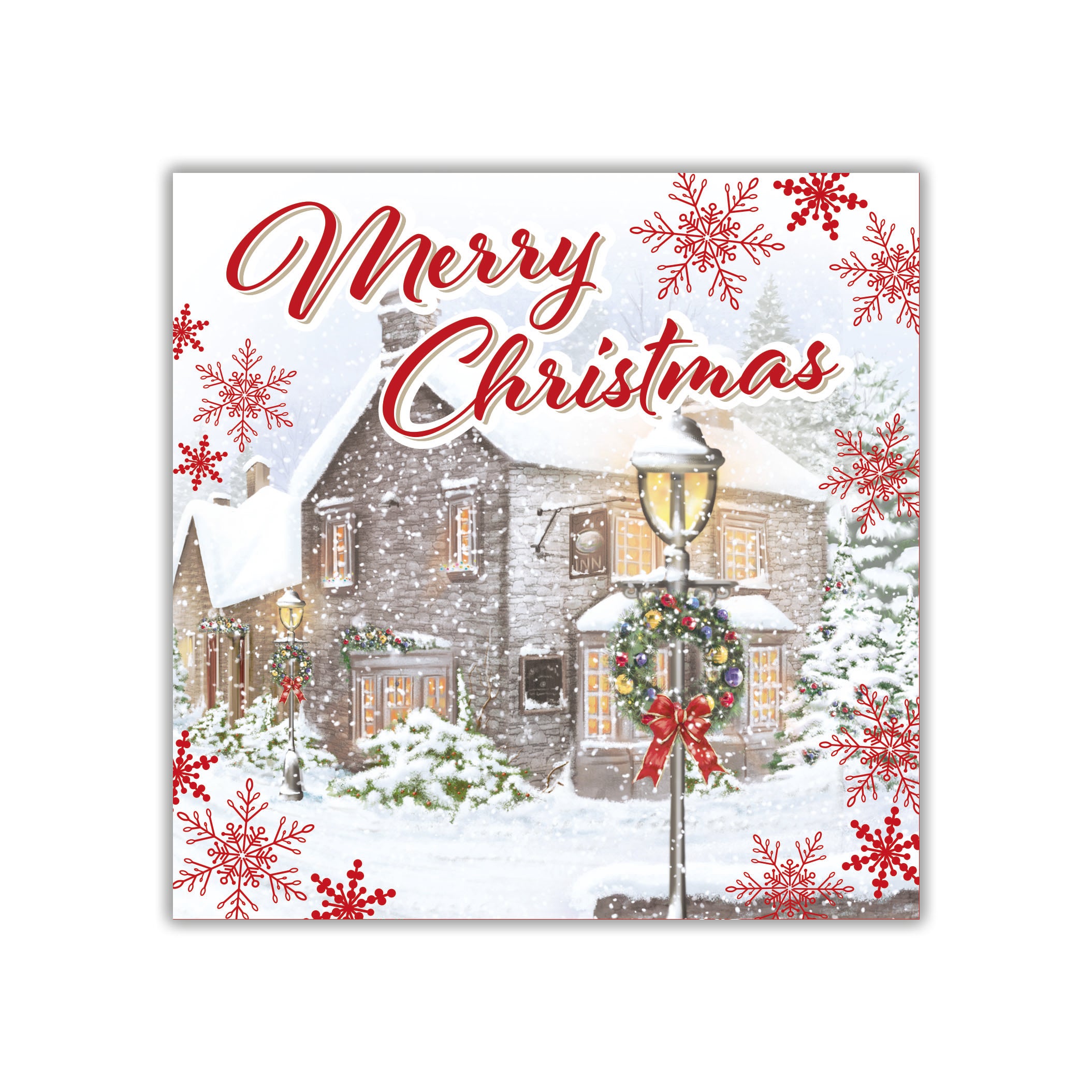 Tiger Feet Christmas Square Boxed Cards 24x40pk