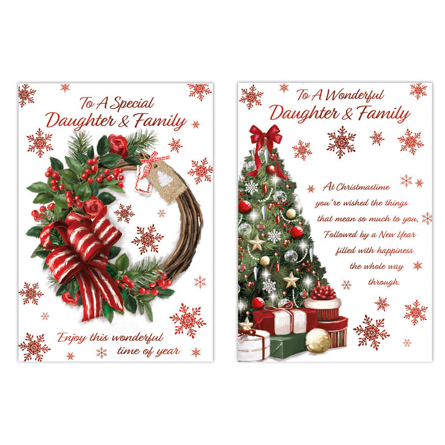 Poppyhill C50 Christmas Daughter & Family 12pk