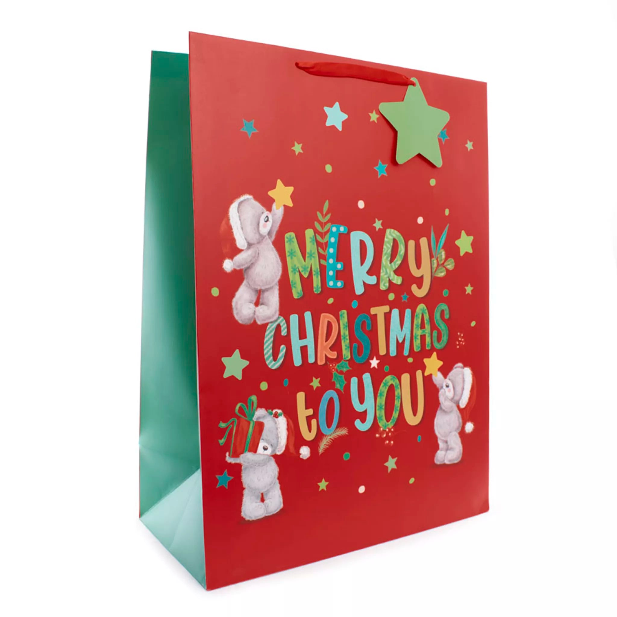 Gift Bag Bears W/Text Giant Portrait 12pk