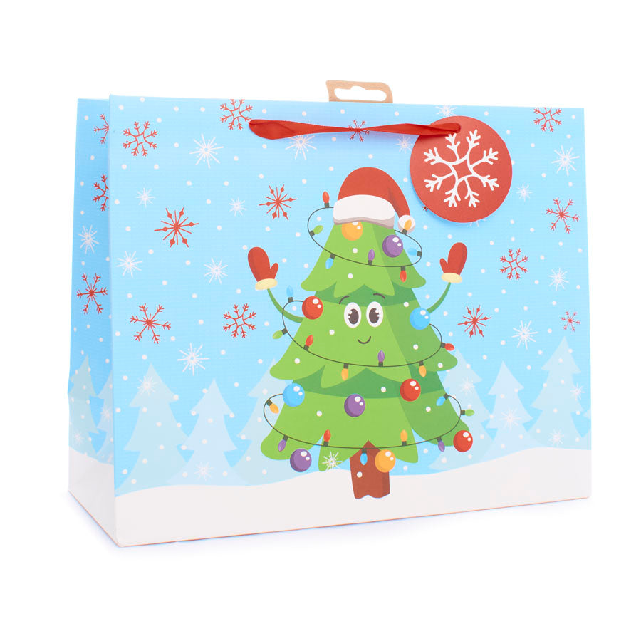 Gift Bag Christmas Tree Large Landscape 12pk