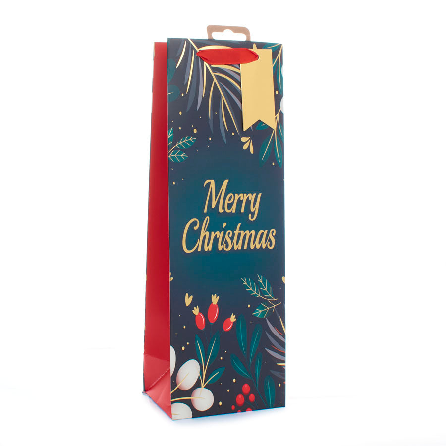 Gift Bag Text & Foliage Bottle 12pk