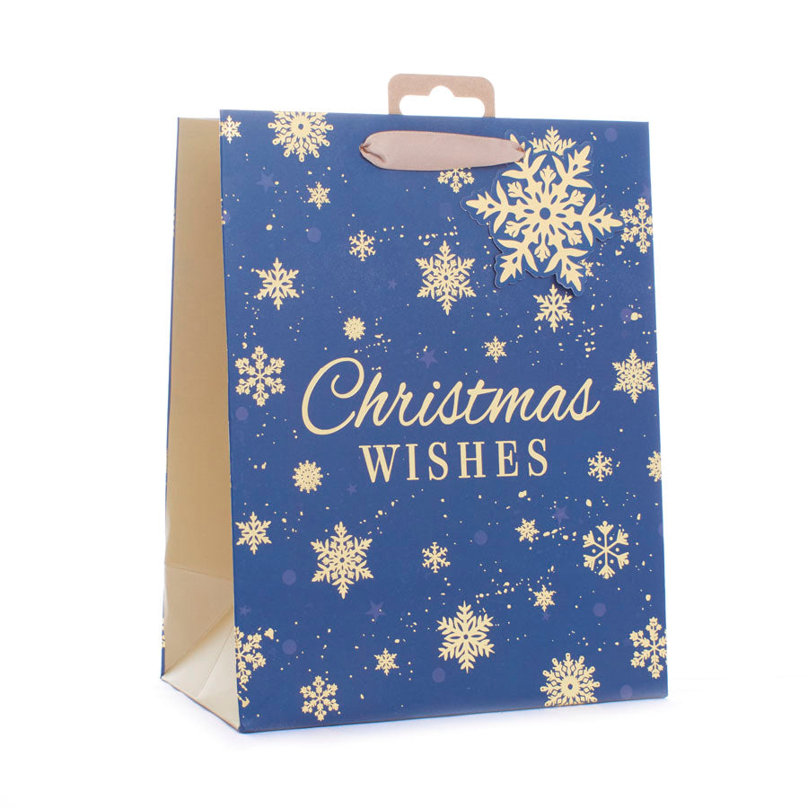 Gift Bag Snowflakes Large Portrait 12pk