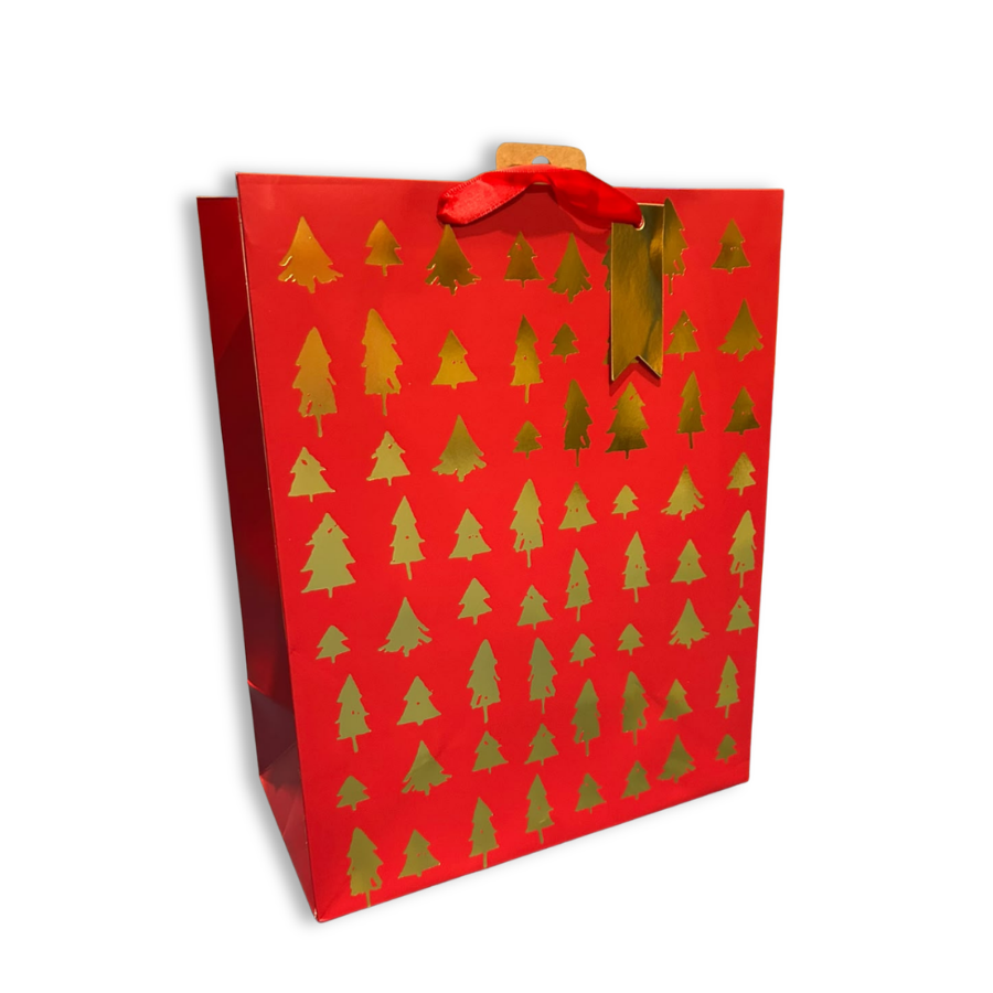 Christmas Trees Gift Bag Large 12pk