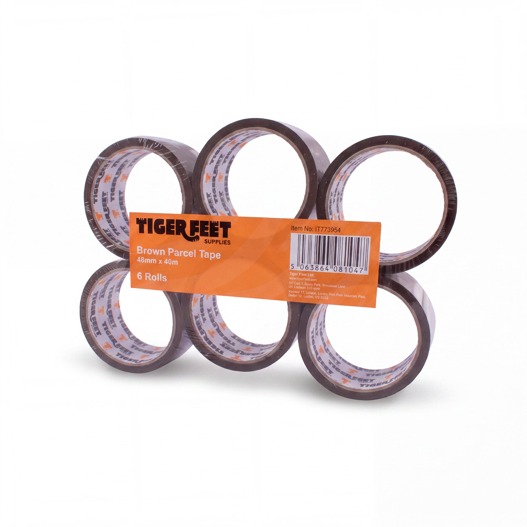 Brown Parcel Tape 48mm x 40m 6pk