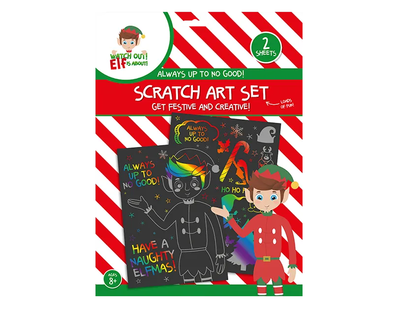 Elf Scratch Art Set 2 Sheet