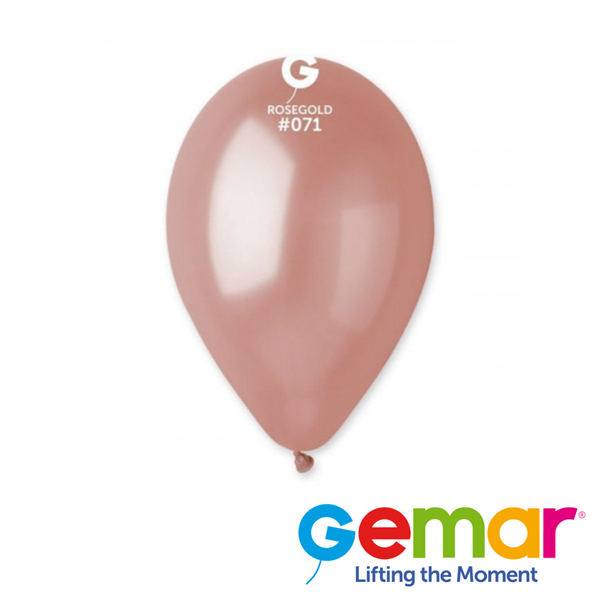Gemar Metallic Rose Gold 13" Latex Balloons 50pk