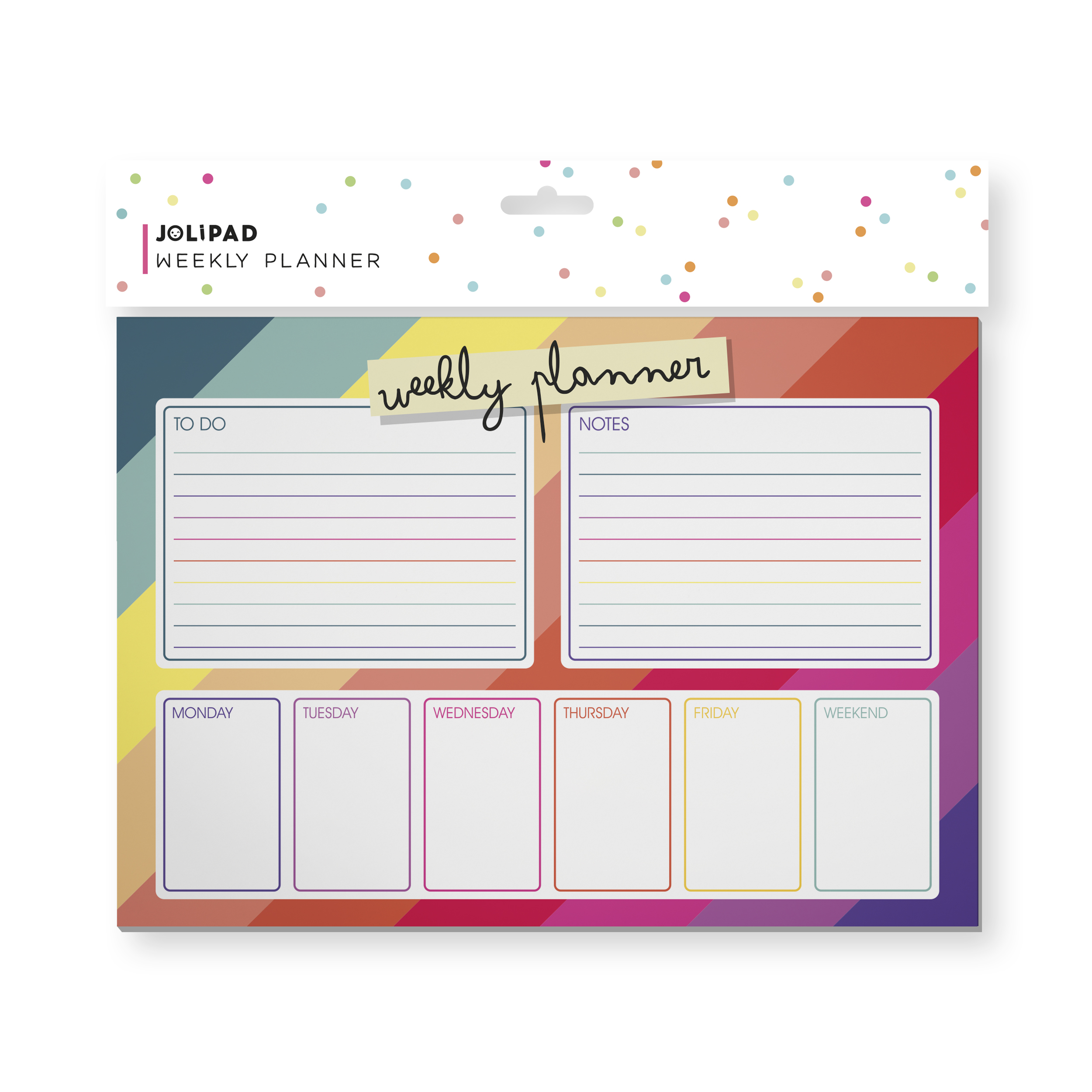 Eurowrap Desk Planner Rainbow