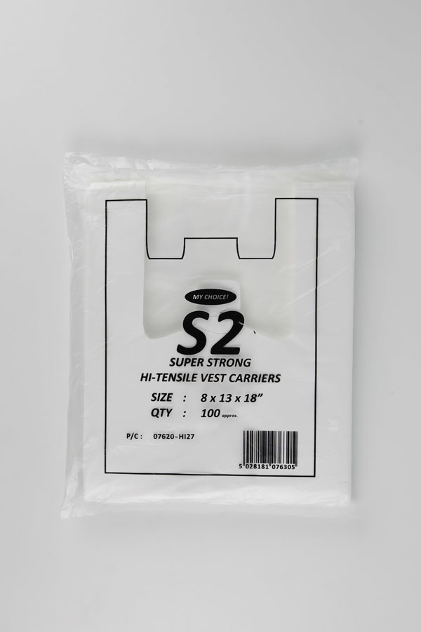 Magnum 100 Pack Carrier Bag White