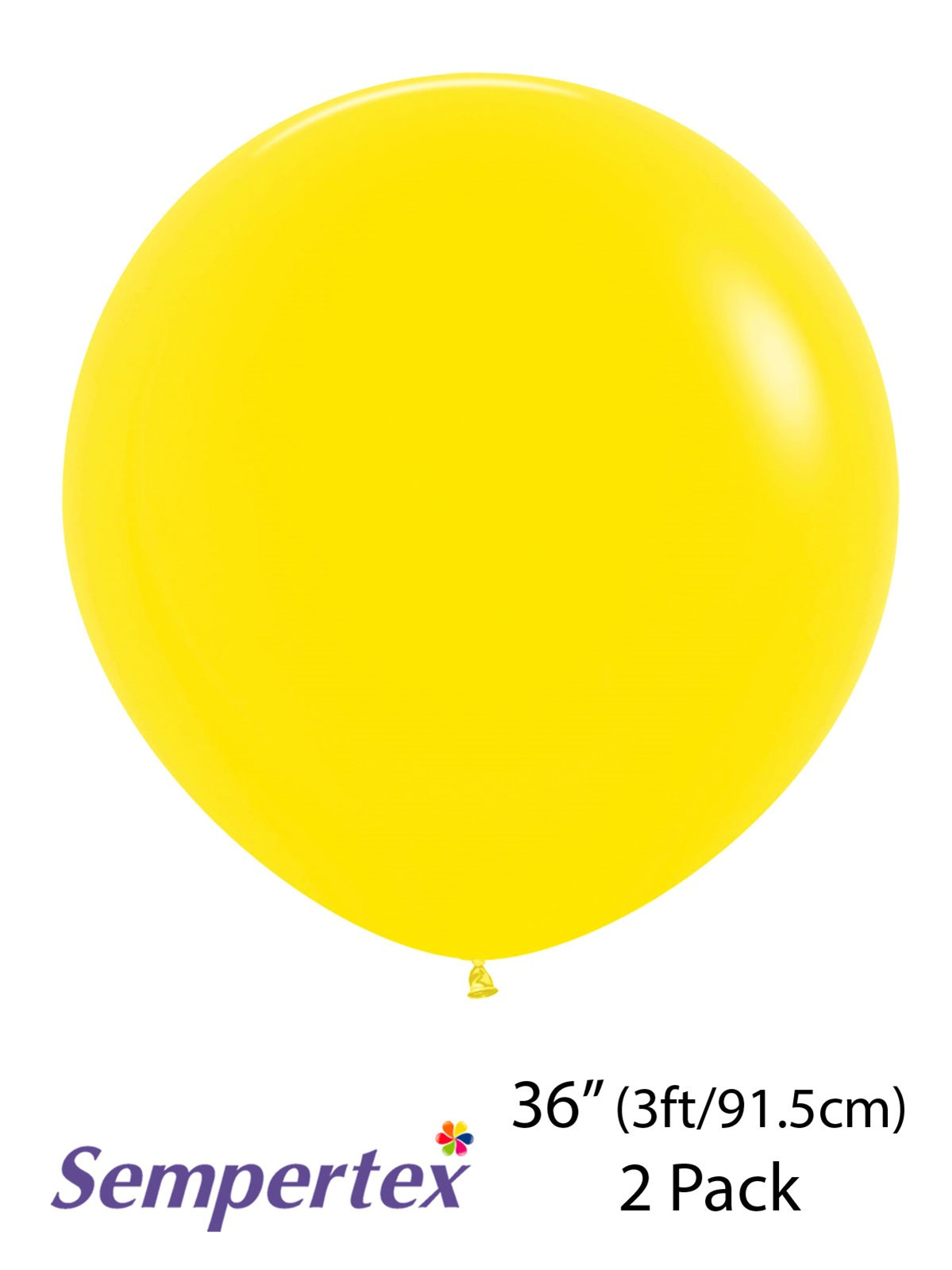Sempertex Fashion Yellow 36" Latex 2pk