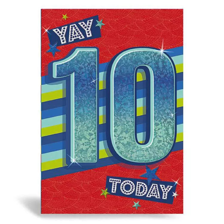 Prelude Cards C50 Male Birthday Age 10 6pk