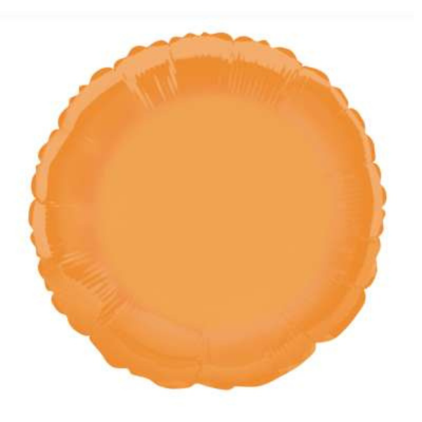 Unique Foil Balloon Orange Round 18