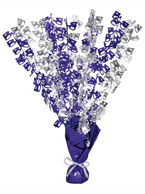 Unique Glitz Centrepiece Age 40 Purple