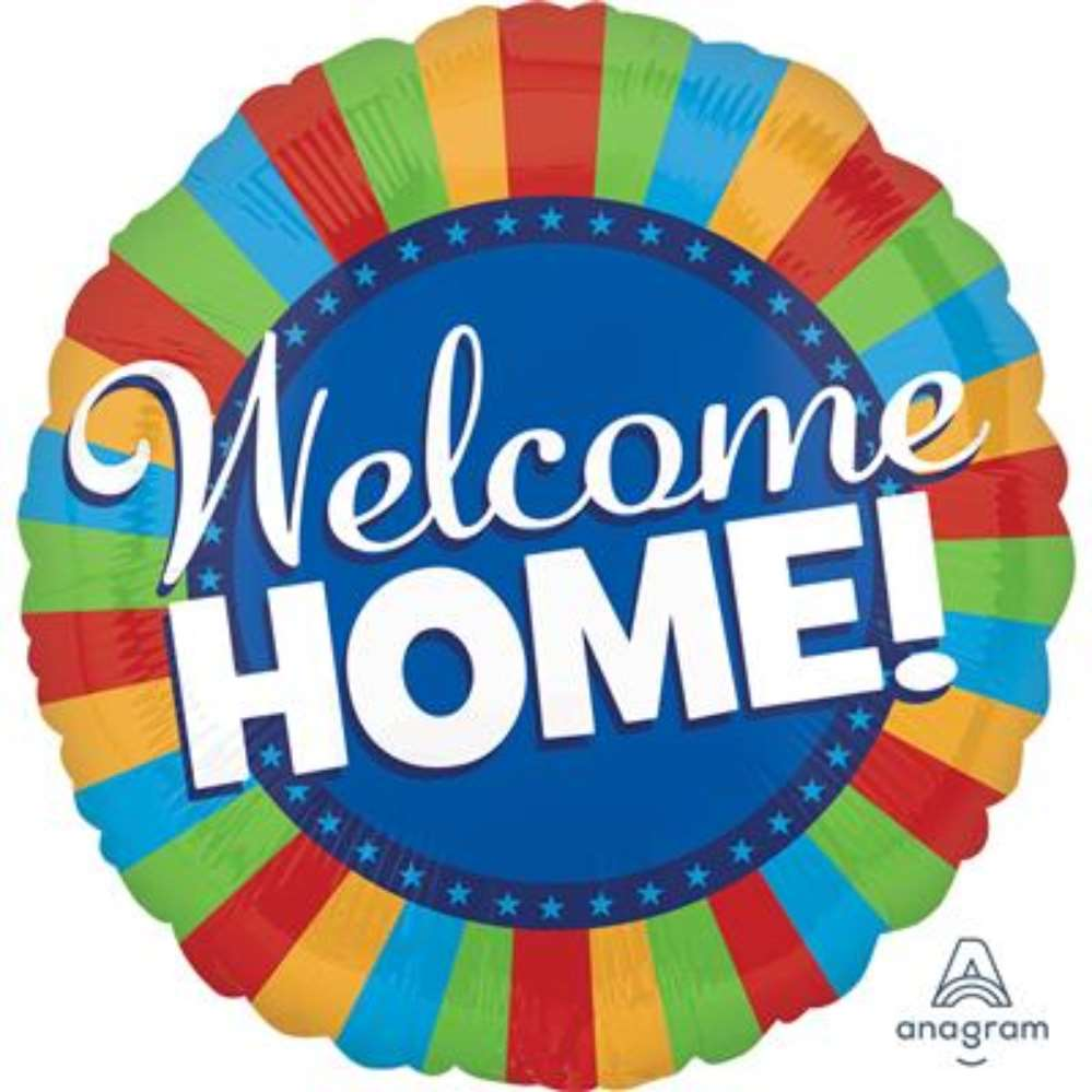 Anagram Foil Balloon 32" Round Welcome Home Blitz