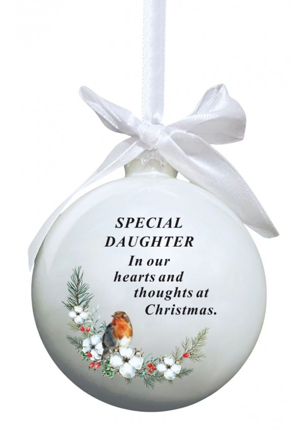 David Fischoff Memorial Glass Bauble Daughter 8cm