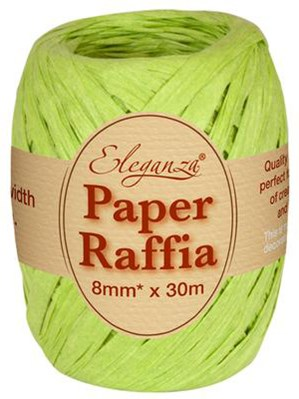 Oaktree Ribbon Lime Green Raffia 30m