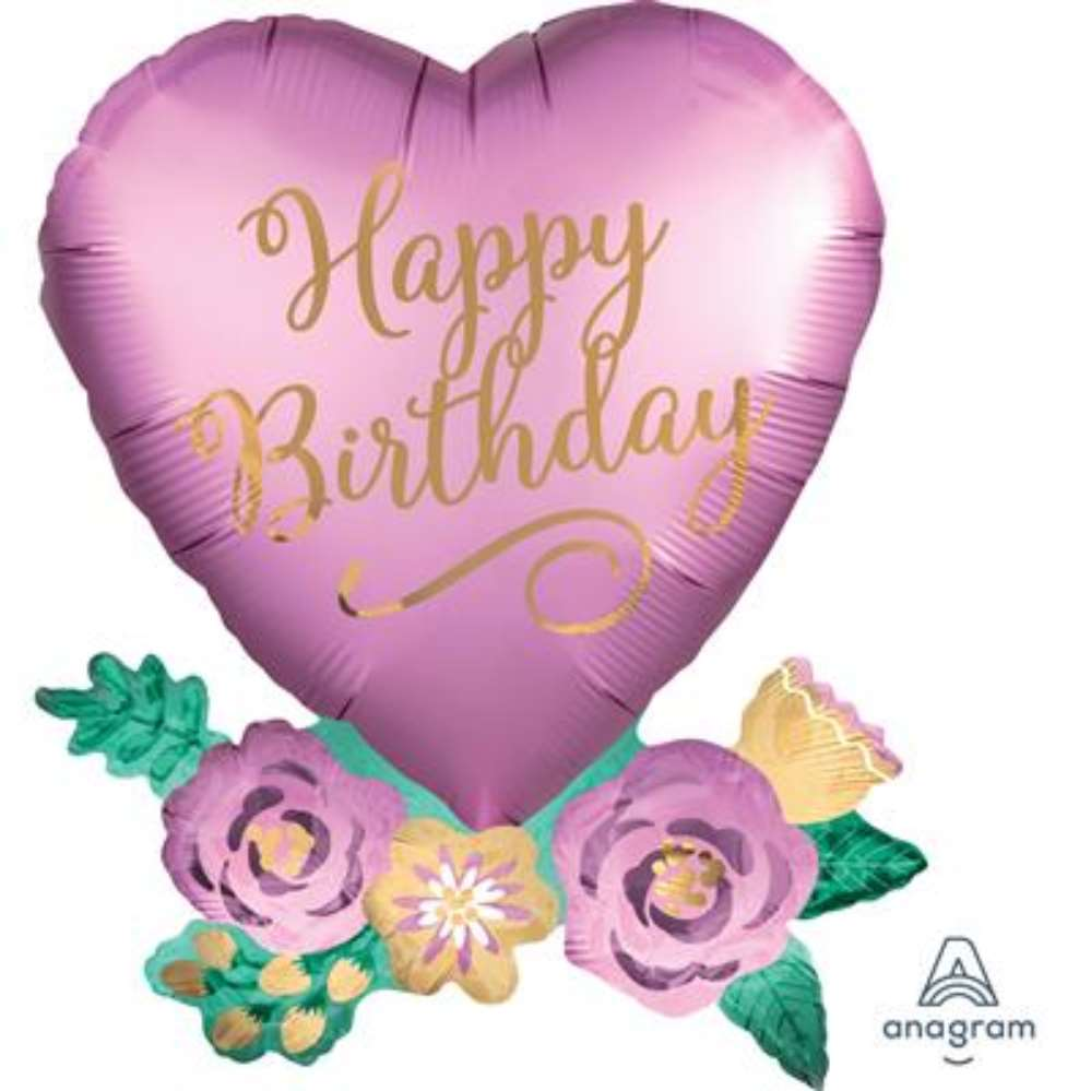 Anagram Satin Flowers 30" Foil Balloon