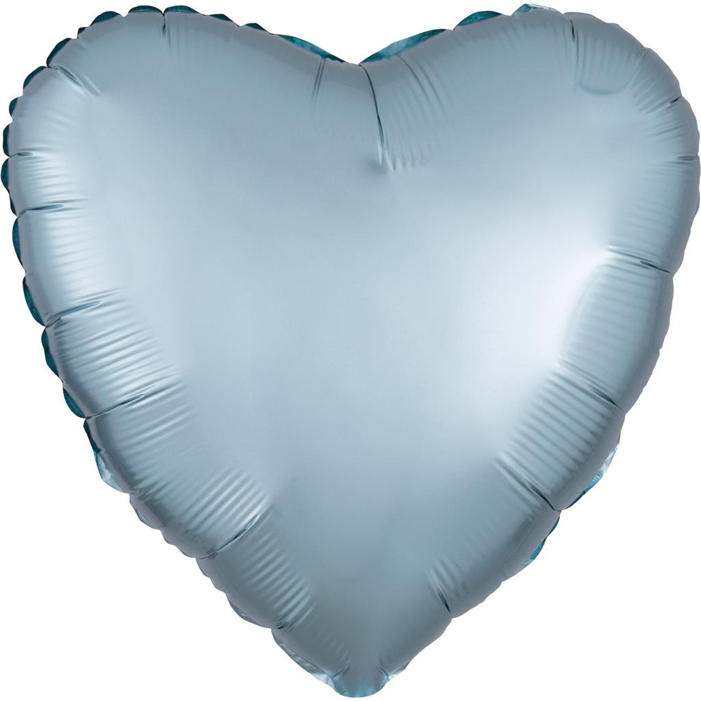 Anagram Satin Luxe Pastel Blue 18" Heart Foil