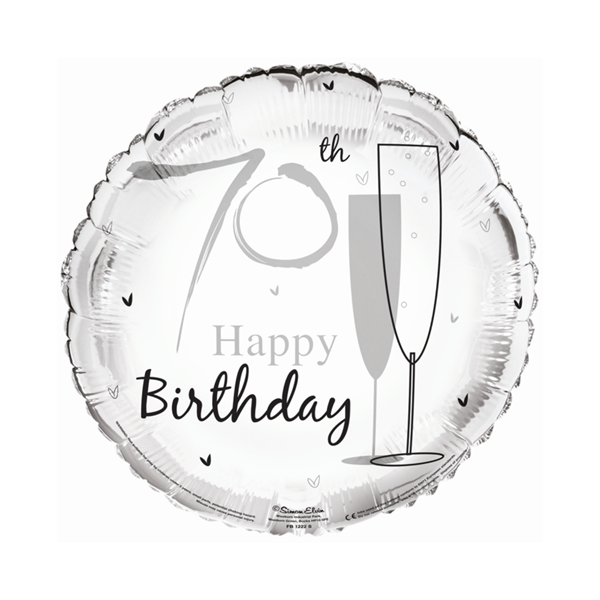 Simon Elvin Foil Balloon Happy Birthday Age 70 18