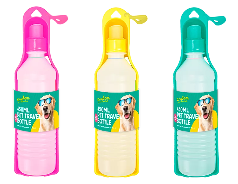Pet Travel Bottle 450ml (Colour May Vary)