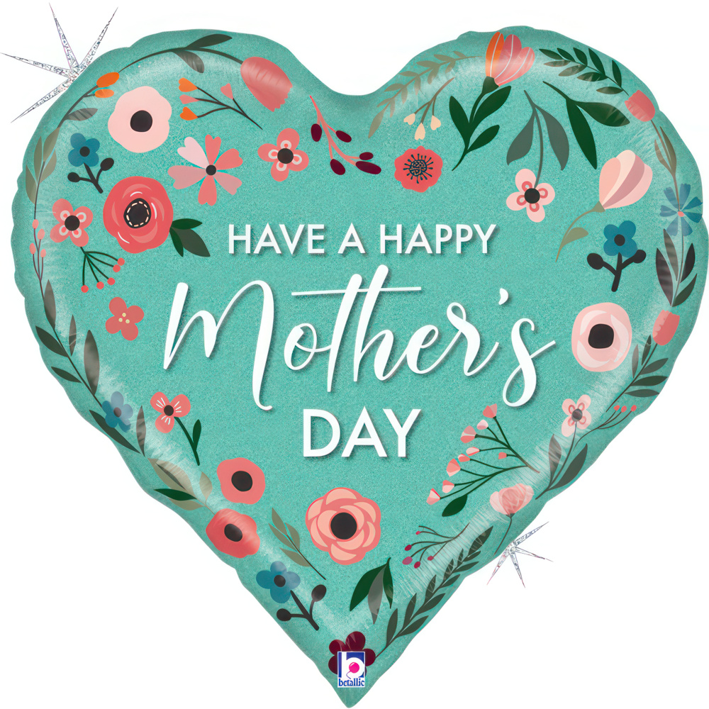 Grabo Mother's Day Green Floral 23" Foil Balloon
