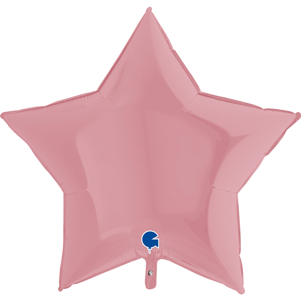 Grabo Foil Balloon Matte Pastel Pink Star 36"