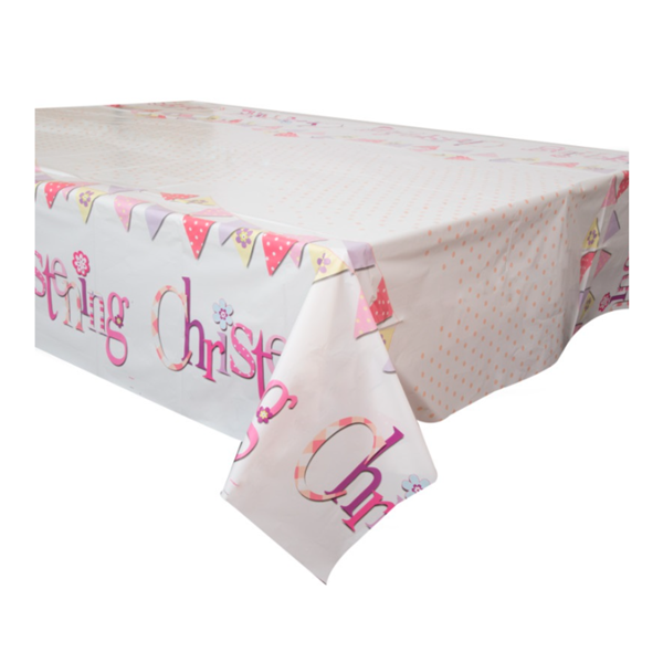 Unique Tablecover Pink Christening 54" x 84