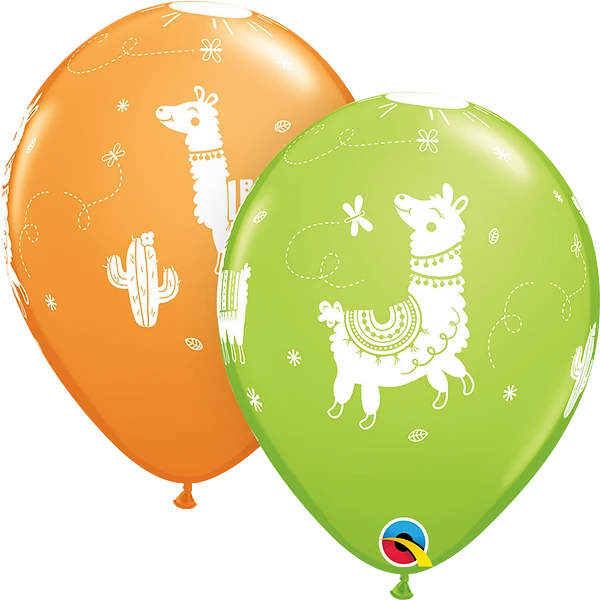Qualatex Llamas 11" Latex Balloons 6pk