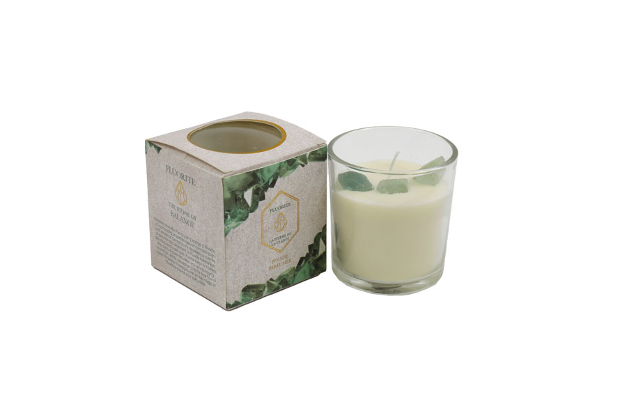 Sifcon Candle Green Fluorite 7x7.5cm