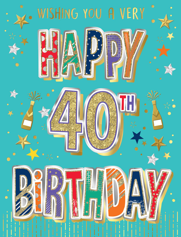 Regal 6 Pack Cards S8 Everyday Birthday Age 40