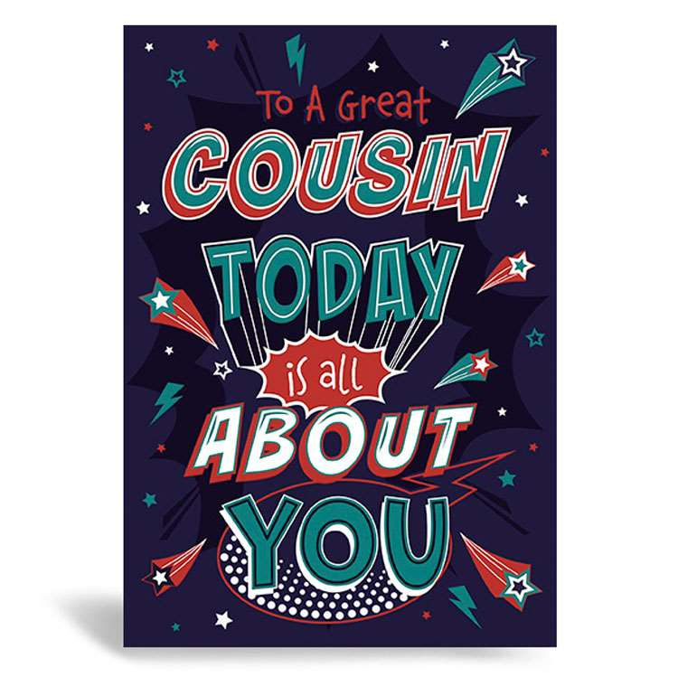 Prelude Pzazzle C50 Birthday Cousin 6pk