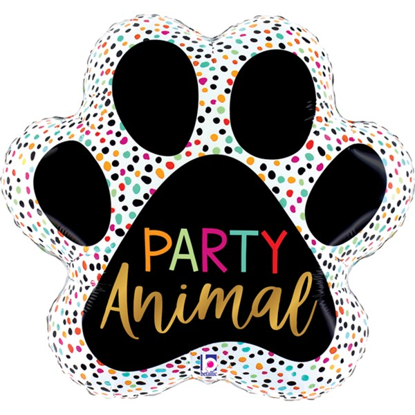 Party Animal Paw Print 31" Foil Balloon