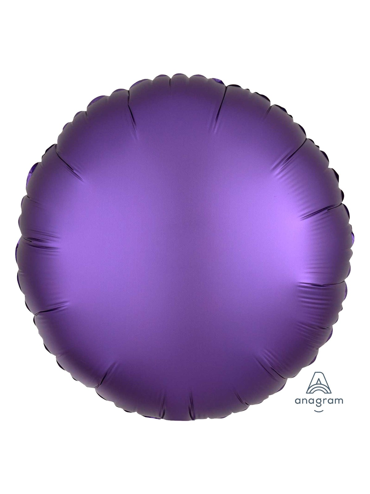 Anagram Foil Balloon Satin Luxe Purple Round 18"