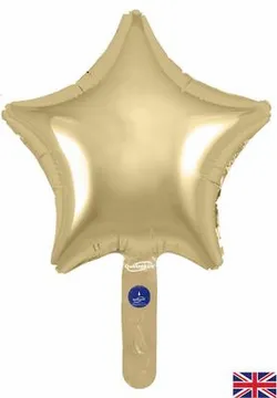 Oaktree Silk Gold Star 9" Foil Balloon (Loose)