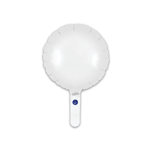 Oaktree Matt White Round 9" Foil Balloon (Loose)