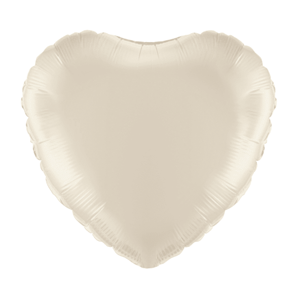 Oaktree Foil Balloon Ivory Heart 18"