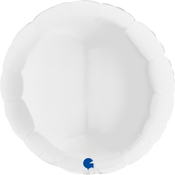Grabo Foil Balloon White Round 36"