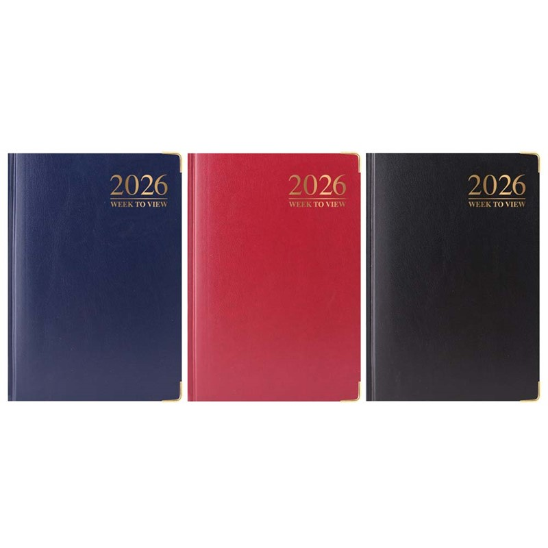 Diary A6 WTV Padded Casebound Gilt 2027 10pk