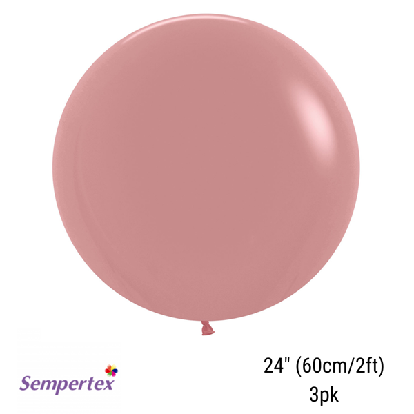 Sempertex Fashion Rosewood 24" Latex 3pk