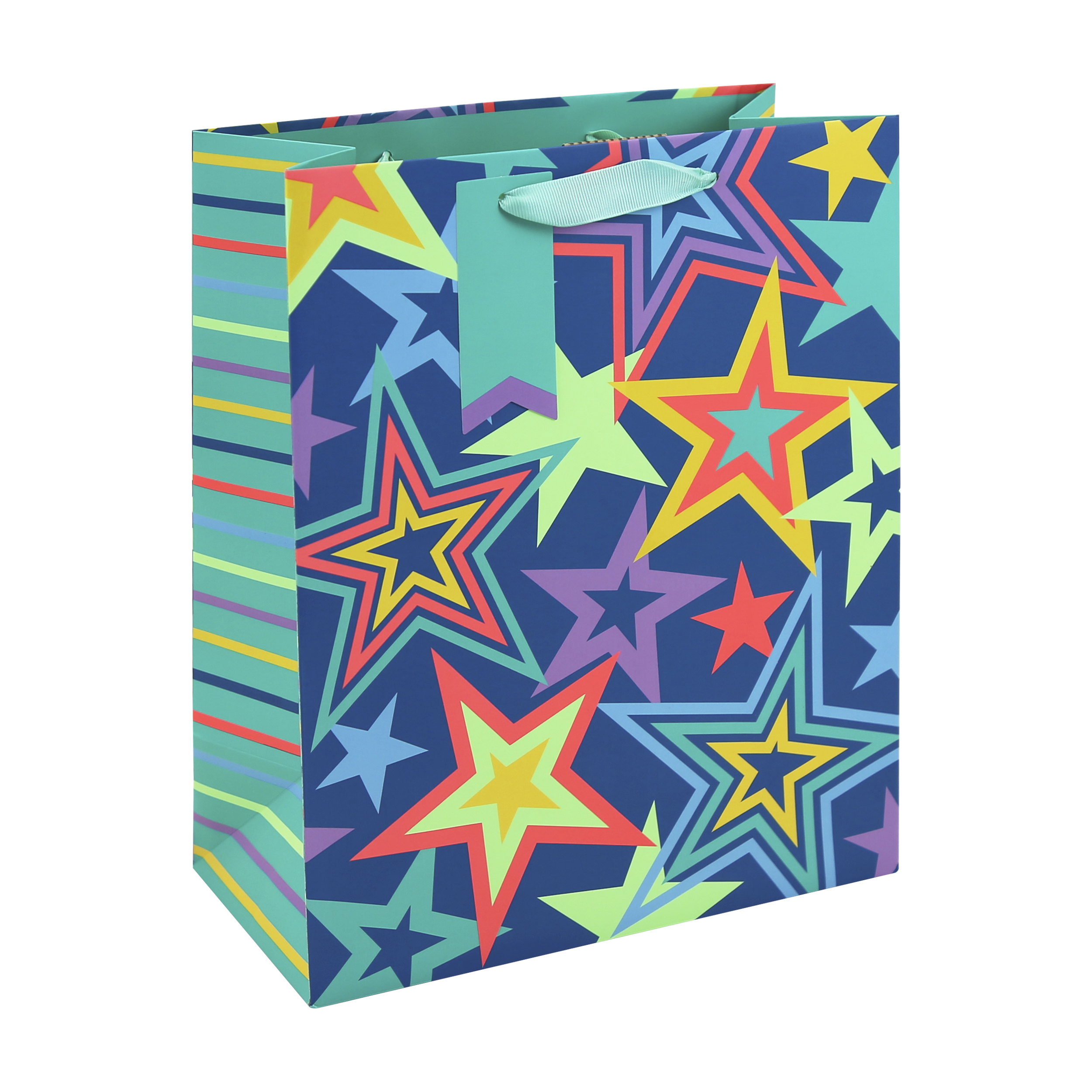 Eurowrap 6 Pack Gift Bag Neon Stars Large