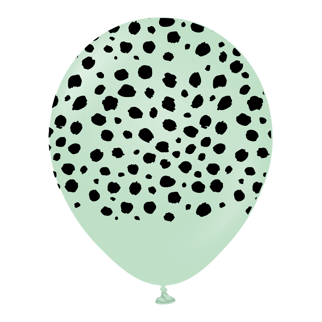 Kalisan Cheetah Macaron Green 12" Latex 25pk