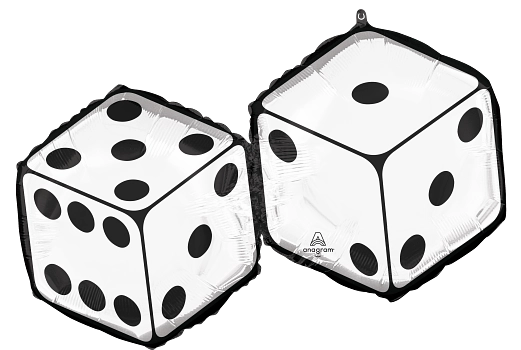 Anagram Foil Balloon Feeling Lucky Dice 30