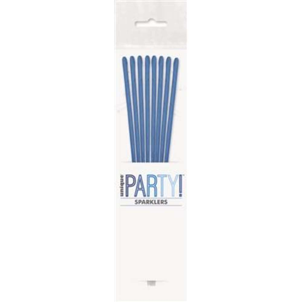 Unique Candle Sparkler Blue 7" 8pk