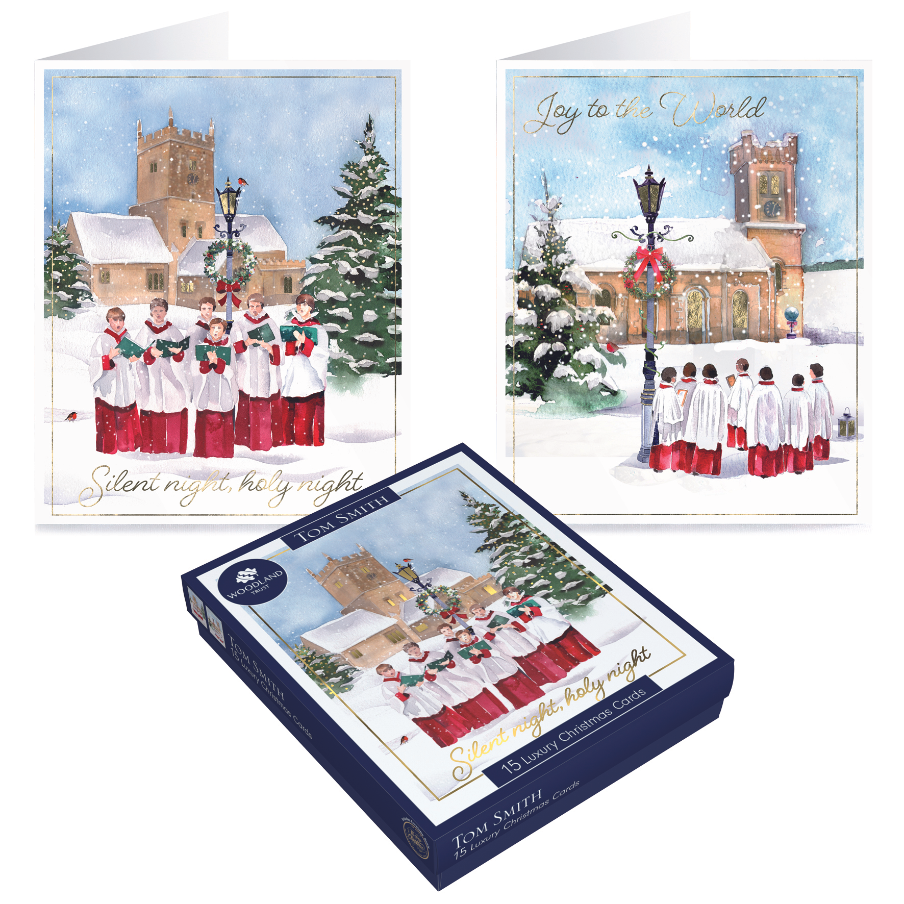 Luxury Christmas Cards Church Choir 15pk