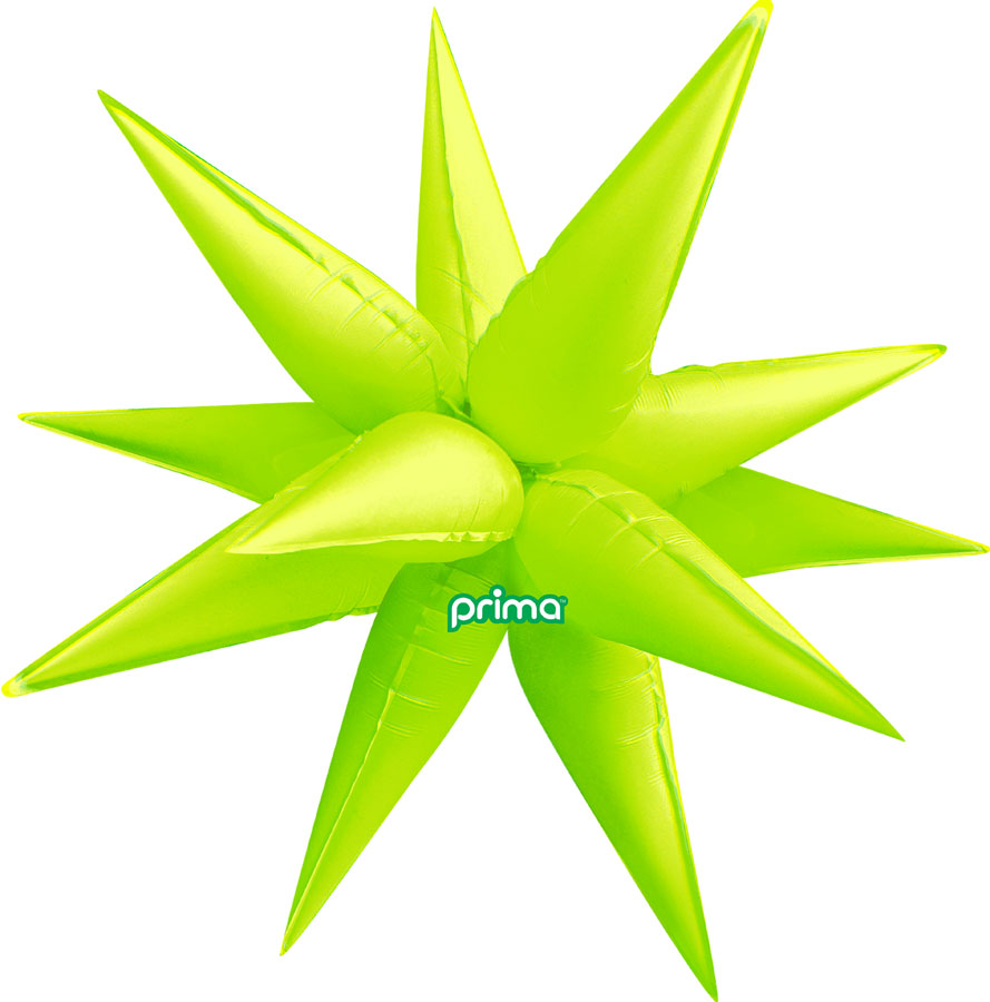 Prima Foil Balloon Electric Yellow Starburst 26"