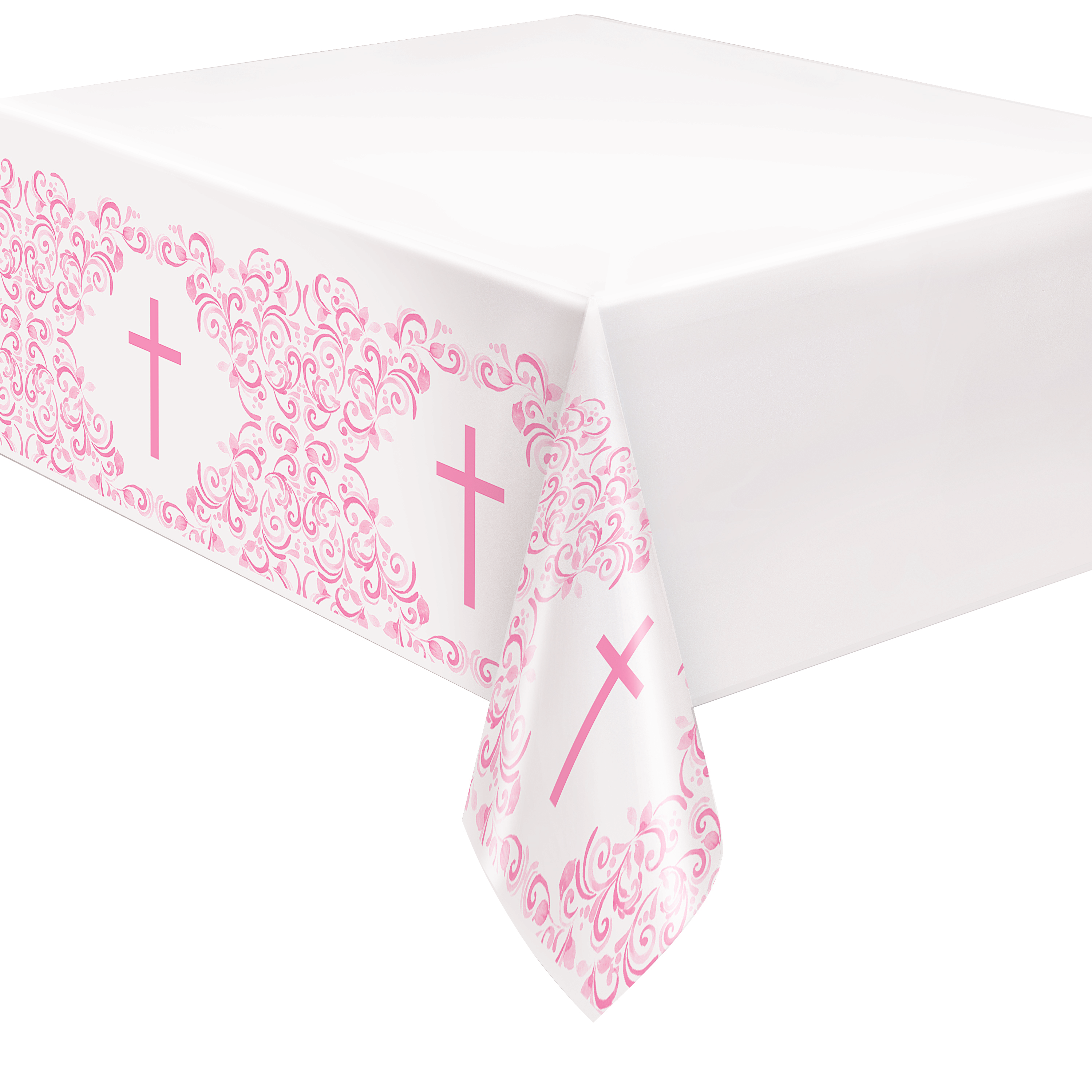 Unique Tablecover Pink Holy Cross 54x84